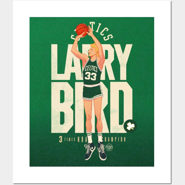 Larry Bird V2 Wall Art by ThobiasDaneluz